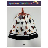 Crochet Top Hand Towel / Tea Towel - Chooks Crochet Top Hand Towel / Tea Towel - Chooks